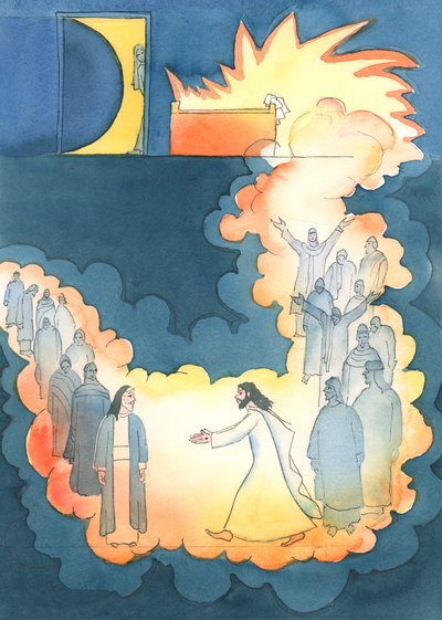 Christ rushed to see Abraham in the underworld by Elizabeth Wang