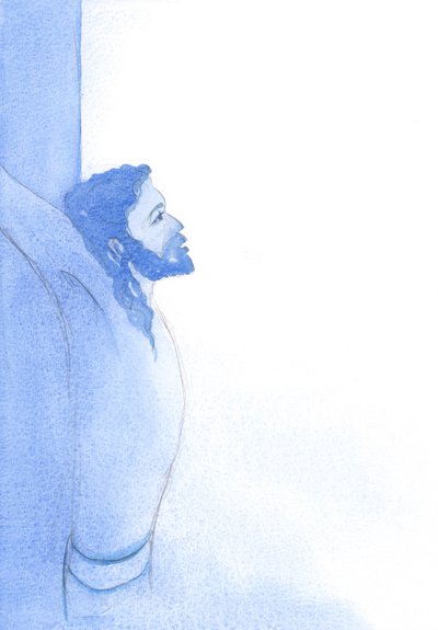 Christ, true man, loved His fellow men and women with His divine love, "in an infinite reparation for all their offenses". by Elizabeth Wang