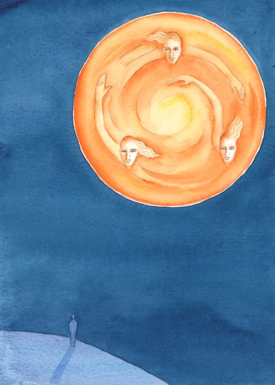 Each person on earth, scarred by original sin, is invited to share the life of the Three Divine Persons, One God, who live in infinite joy and radiance by Elizabeth Wang