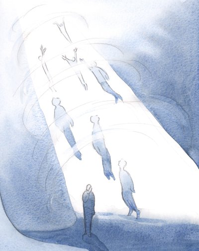 God draws into His bliss after death those who can bear the brightness of glory, while those who are still consumed by shame wait below. by Elizabeth Wang