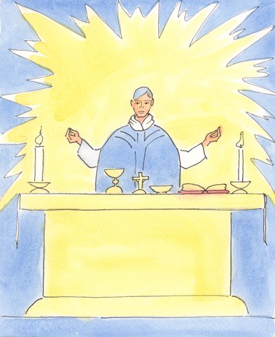 God receives the greatest honour when the priest
