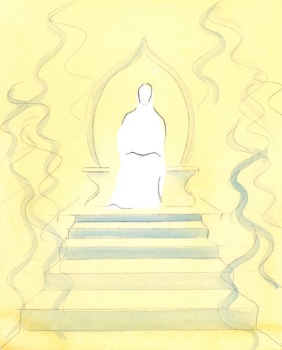 God the Father dwells in Heaven amidst the Fire of glory which He is; and it is before His throne that souls are brought for judgement by Elizabeth Wang