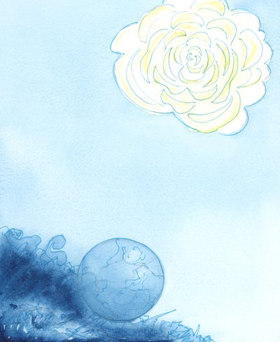 Heaven was represented as a huge flower, at the heart of which was a beautiful, perfumed, dazzling sanctuary by Elizabeth Wang