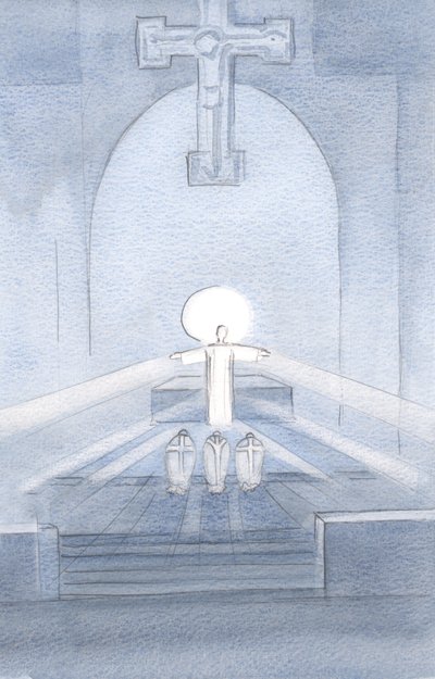 I saw Christ looking on His people, delighting in being here with us all by Elizabeth Wang