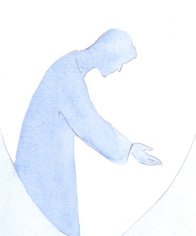 I saw Jesus reaching out to others, teaching me to imitate His greeting of others, His helping, teaching and consoling, in "truth and love". by Elizabeth Wang