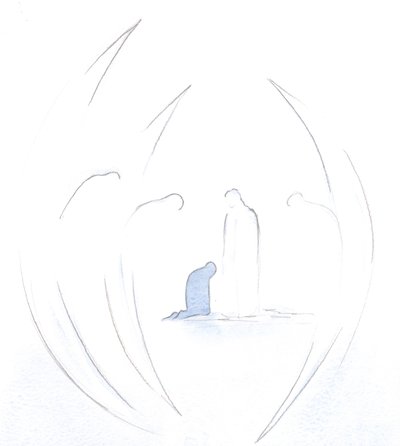I saw how the Holy Angels bow reverently at Christ