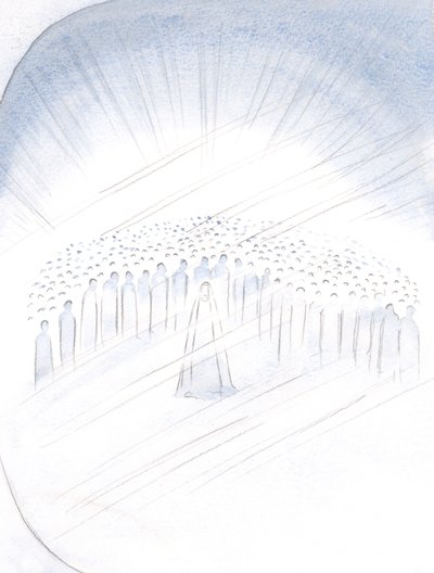 I saw the saints jostling, as it were, for the privilege of helping us, with the Virgin Mary at their centre, 2000 by Elizabeth Wang