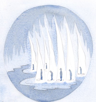 I saw what holy and glorious sanctuaries we are, lit by His grace, through our Holy Communions by Elizabeth Wang