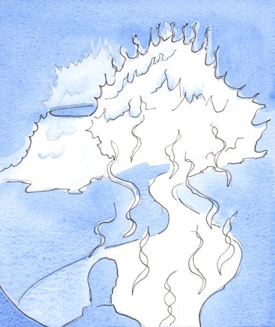 I was shown a representation of the Godhead: a mountain of fire, the top of which moved towards me and touched me with Divine sweetness by Elizabeth Wang