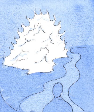 I was shown a representation of the Godhead: a mountain of fire, the top of which moved towards me, 2003 by Elizabeth Wang