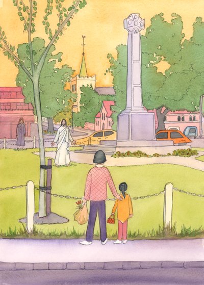 If Jesus were walking through a town centre, people would rush to see Him, 2003 by Elizabeth Wang