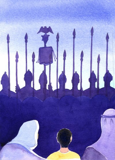 In His childhood Jesus would have been used to seeing Roman soldiers, and crucifixions by Elizabeth Wang