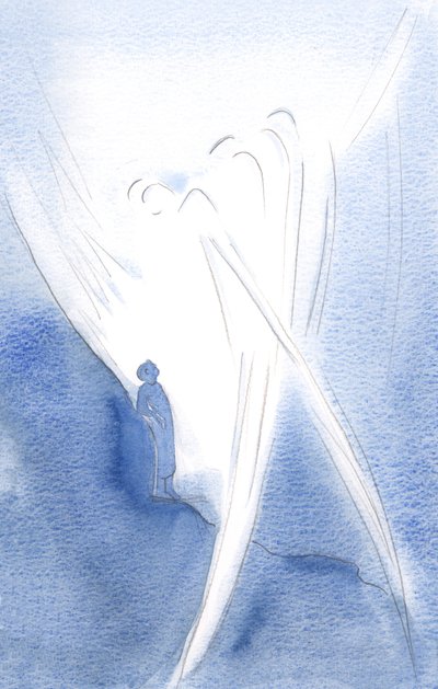 In His tenderness, He lifted my soul with Angels, in the praise of the Holy Trinity by Elizabeth Wang