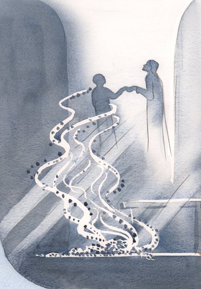 In Holy Communion Our Little Sins Fall Away Like Ashes as Christ Lifts Us Up to Share His Joy by Elizabeth Wang