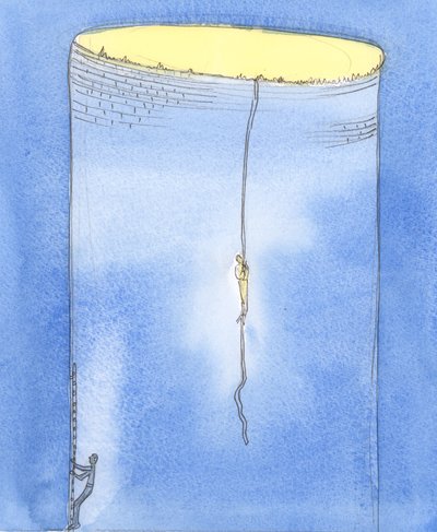 In intercession, it is as if God allows one person to descend on a rope to rescue another person who is stranded in a deep shaft underground by Elizabeth Wang