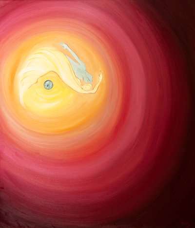 In Our Union with God We Are Like Children Leaping Across the Universe, Lovers Playing, Puppies Tumbling by Elizabeth Wang