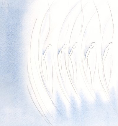 In the evening, I saw that the holy company of angels were as one, in making the sign of the cross by Elizabeth Wang