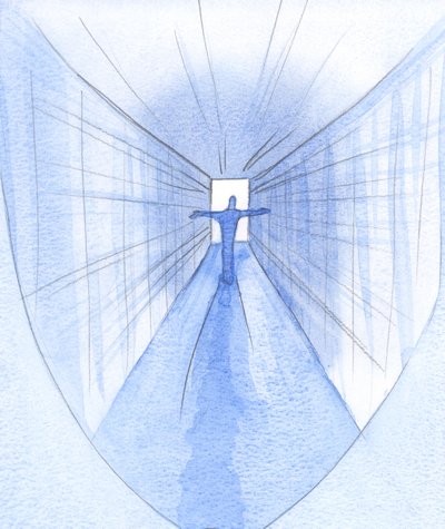 In the journey through dying and death (as through a bright corridor) the naked soul trusts in the Holy Spirit within by Elizabeth Wang