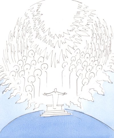 It is as though Heaven has descended as far as a church sanctuary, 2004 by Elizabeth Wang