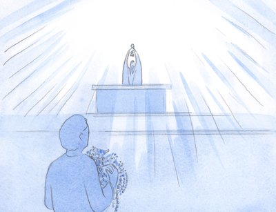 It seemed as though we carry armfuls of pearls and rubies, for God the Father: Jesus is our thanks, praise, reparation and plea. by Elizabeth Wang