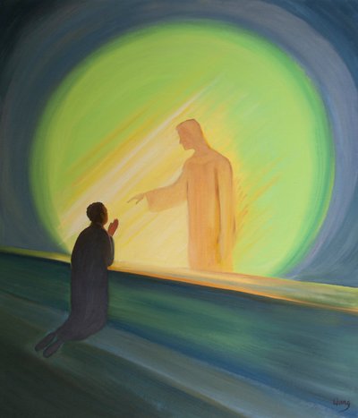 Jesus reaches out to us in Holy Communion to ease our burdens and give us joy by Elizabeth Wang
