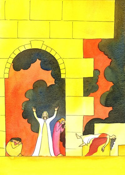 Many years before Christ was born, Jerusalem was invaded, and the holy Temple desecrated and destroyed, to the horror of the people by Elizabeth Wang