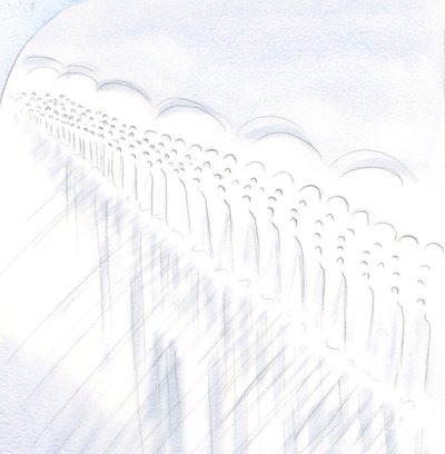 My joy is overflowing when Christ, in Communion, unites my soul with the worship of Angels and Saints by Elizabeth Wang