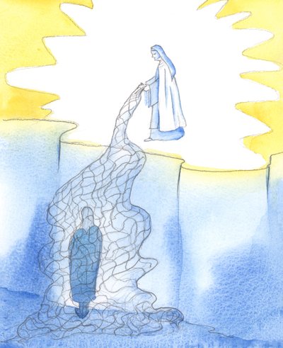 On Seeing Us Approach a Shrine, and on Seeing Our Devotion, a Saint Lets Down a 