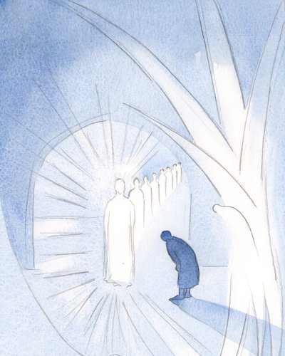 Sometimes, Christ is present to the soul, in His glory, worshipped by our guardian angel. We need only attend, and adore by Elizabeth Wang