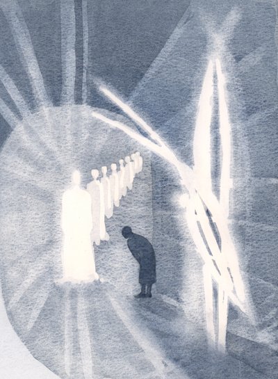 Sometimes, Christ Is Present to the Soul, in His Glory, Worshipped by Our Guardian Angel. We Need Only Attend, and Adore by Elizabeth Wang