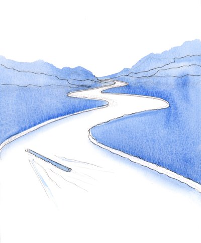 Sometimes our trials do not go away quickly. We can picture ourselves as like a log, carried along by the current, even if it sometimes bumps into the river-bank, or seems to make little progress by Elizabeth Wang