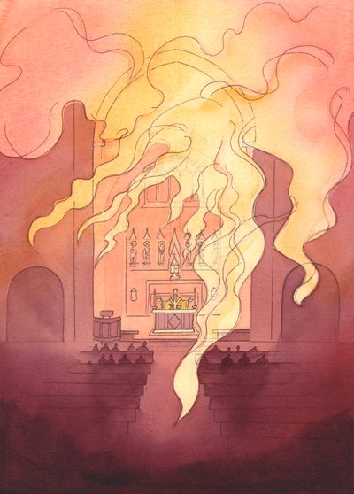 The All-Holy and Majestic God is present with us in our sanctuary, like a blazing fire that reaches out through the whole building, 2003 by Elizabeth Wang