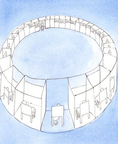 The Communion of Saints is like a whispering gallery in a Cathedral dome that can unite those far away, 2003 by Elizabeth Wang