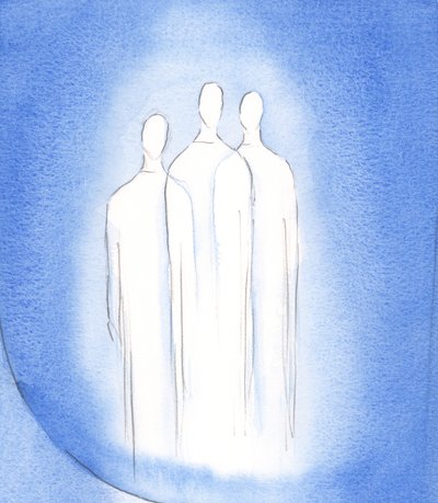 The Holy Trinity, One God, three Persons, lives within the soul of the Christian in dazzling splendour by Elizabeth Wang