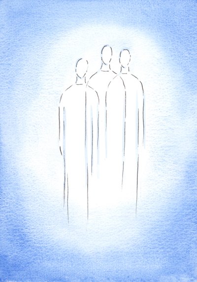 The Holy Trinity, One God, three Persons, lives within the soul of the Christian in dazzling splendour by Elizabeth Wang