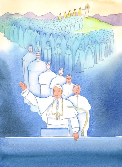 The Pope, the Bishop of Rome, is the chief Bishop, and the focus of unity in the Church by Elizabeth Wang