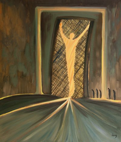 The Sacrifice of Jesus has made a living opening through the curtain to the Holy of Holies, to the light of God, so that we can enter Heaven by Elizabeth Wang