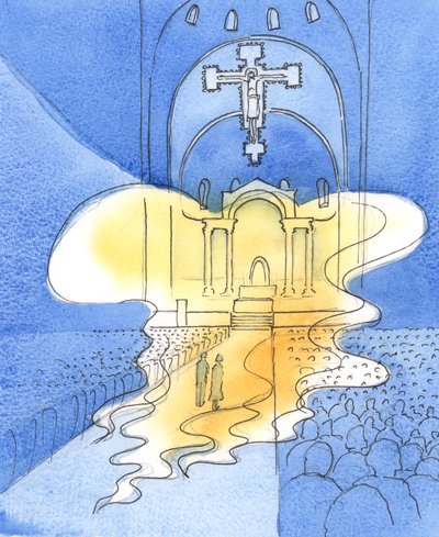 The all-holy and majestic God Whom we praise at Mass, through Christ His Son, is present here by Elizabeth Wang