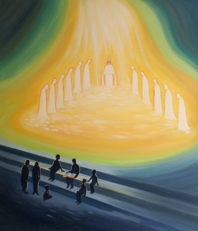 The light of Christ pours through the ministry of the Pope and bishops in union with him, and without it we cannot fully understand the Scriptures or the Christian message. by Elizabeth Wang