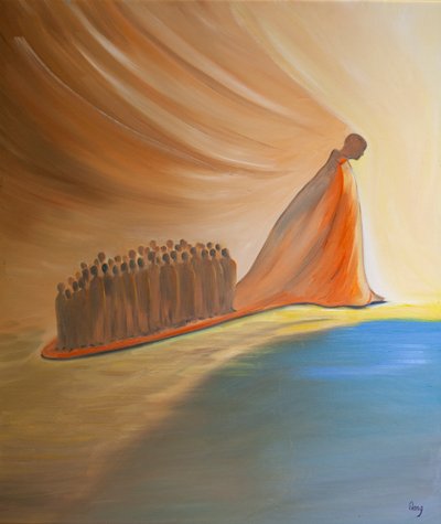 The soul which loves Christ draws along others on its train, as it pursues its task, in the baptismal priesthood of all who love and obey Christ. by Elizabeth Wang