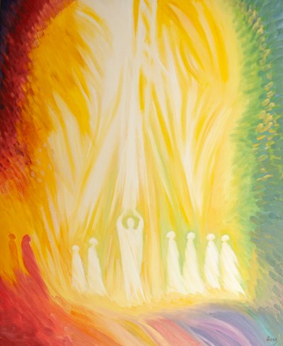 Through Christ and His saints our prayers are channelled to the Faithful Departed by Elizabeth Wang