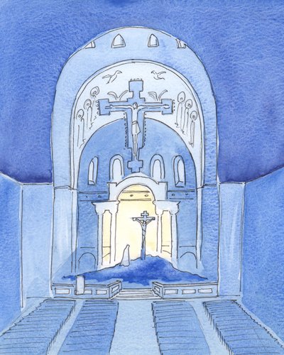 Time and space seem to vanish at the Mass, after the consecration by Elizabeth Wang