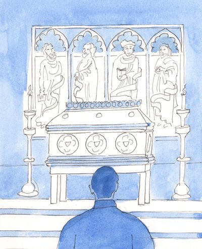 We have a living relationship with the Saints who have died, so we should talk with them, 2003 by Elizabeth Wang