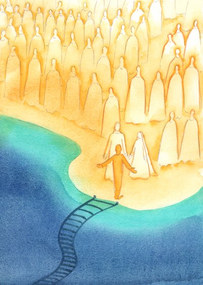 When a faithful soul enters Heaven, she is made happy by meeting not only Christ and His Mother Mary, but also the particular Saints whose example have helped her. by Elizabeth Wang