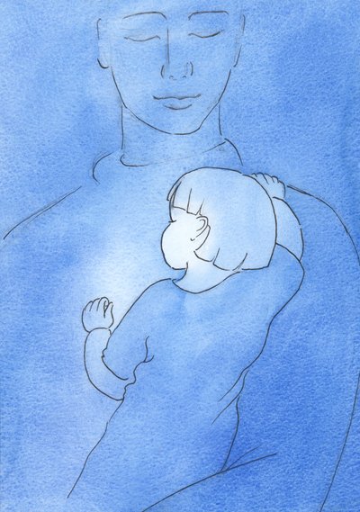 When someone rests like a child, in the Father