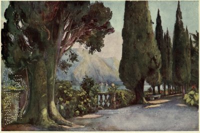 Cypress Avenue, Villa del Pizzo, Lago di Como, Illustration from 