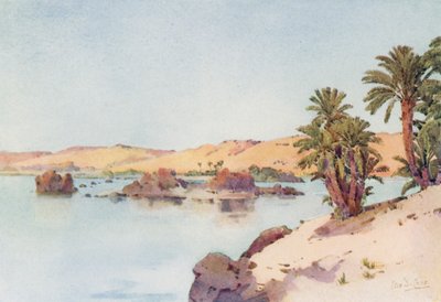 The Cataract Basin from Elephantine Island by Ella Du Cane