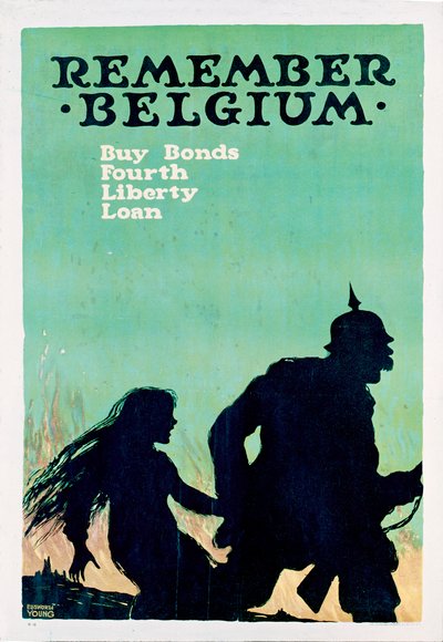 Remember Belgium - American World War I poster by Ellsworth Young