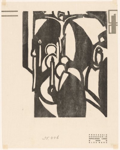 Procession (Woodcutters Issue of Wendingen) by Else Berg