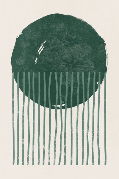 Abstract Green Lines by Ema Paraschiv